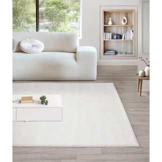 Uldtæppe-look Nordic Offwhite